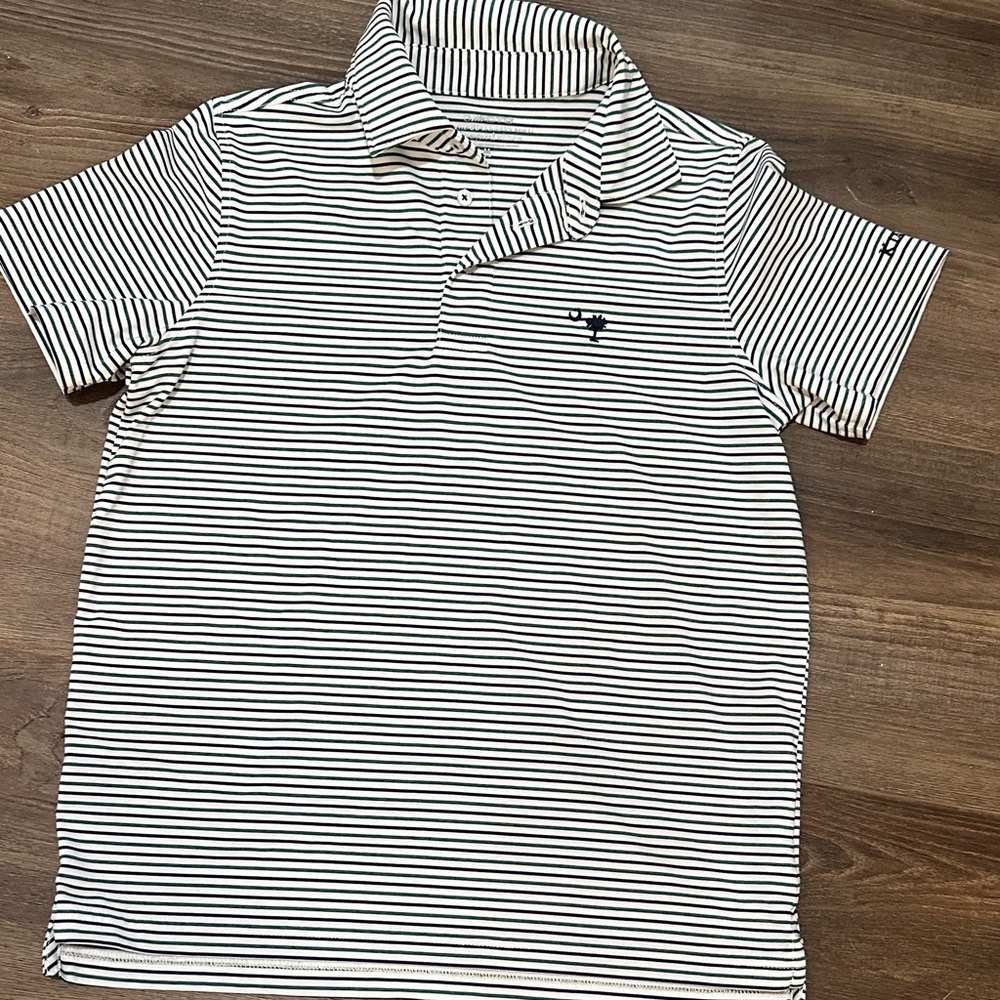 Vineyard Vines Black and White Striped Polo Shirt